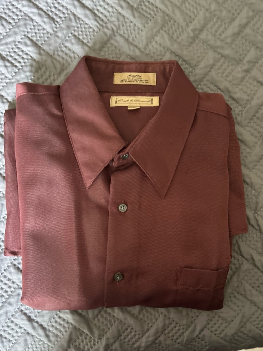 croft & barrow Men's Button-Down Shirt in Wine